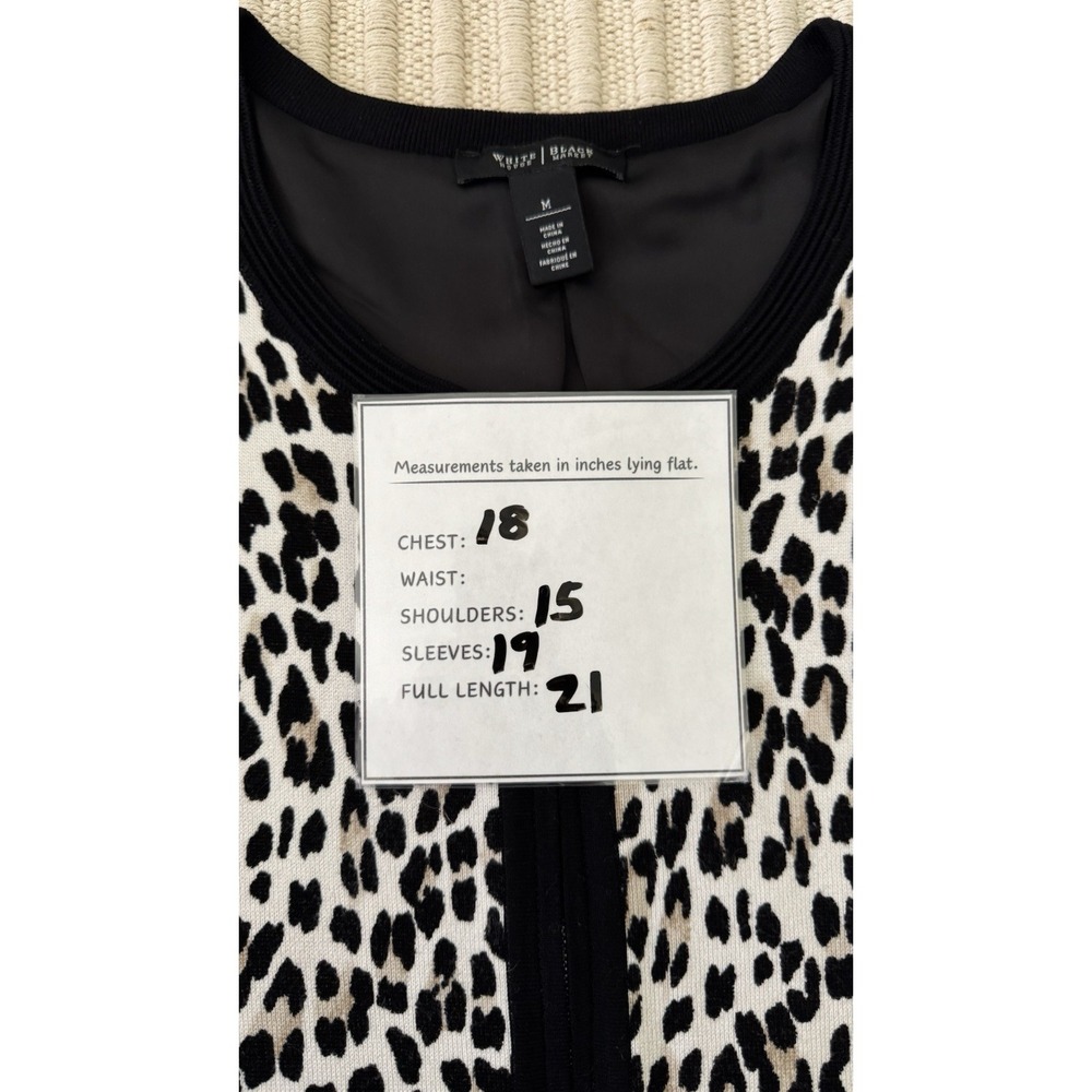 WHBM Leopard Print Zip Up Jacket Lightweight Blazer Style M - Picture 3 of 6